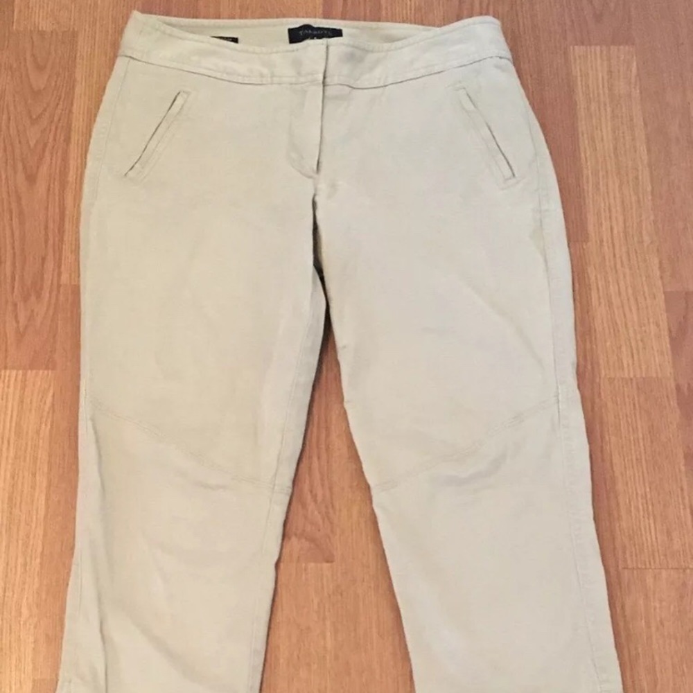 Talbots Signature Pants Khaki Tan Zipper Detail